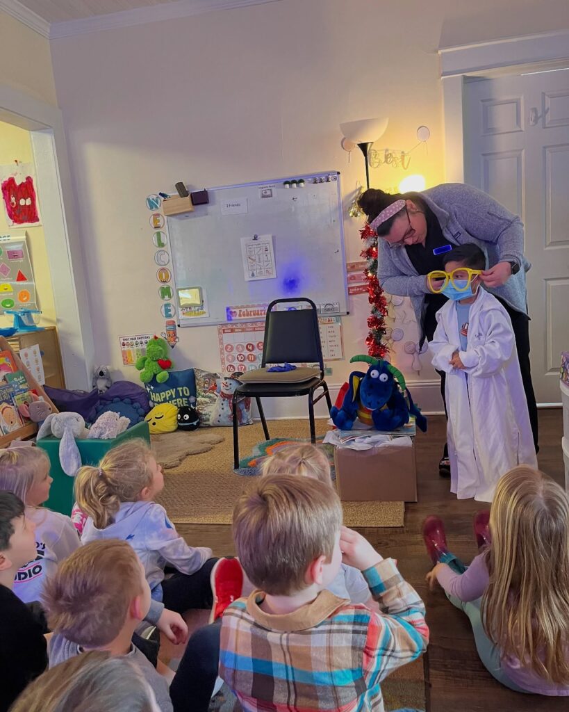Cornerstone Dental Associates' Dental Assistant Mallary educates local children on oral health tips for Children's Dental Health Month